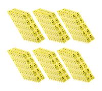 80 Pièces Autocollant D’avertissement 40x30mm en Papier Jaune | Signalisation Claire pour Appareils Statiques, Pose Rapide, Usage en Ateliers Techniques et Salles It