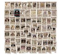 80 pièces Autocollants d'affiches de recherche One Piece Anime DIY pour téléphone, ordinateur portable, cahier. Autocollants cool de dessin animé vinyle pour cadeau d'anniversaire 80 piècesGéométrique