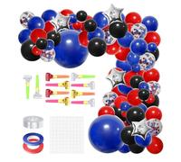 80 Pièces Ballons Ronds, 4 Pièces Étoiles, 10 Pièces Small Dragon Whistle, 2 Rouleaux De Rubans, Autocollant De Colle De 1 Morceau, Chaîne De 1 Morceau, Jeu De Décoration De Fête D'Anniversaire.