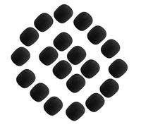80 Pièces Bonnette en Mousse pour Microphone de Casque, Noir, 8 | Housse Réutilisable, Absorption des Chocs, Améliore la Clarté, pour Amplificateur et Micro Casque