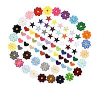 80 pièces broderie Applique étoile florale forme de coeur coudre sur des patchs pour vestes décoration de vêtement accessoires de couture coudre sur appliques