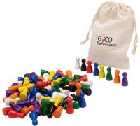 80 Pieces De Pions De Jeu En Bois 24x12 Mm - Made In Eu- 2131