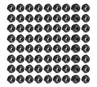 80 Pièces Ecrou M6 Inox | Noir Écrou 6mm Ecrou Frein, Ecrous Hexagonal de Blocage en Nylon Filetage Métrique Standard Écrous Frein M6