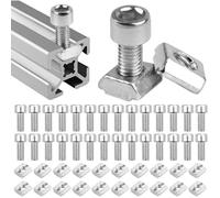 80 Pièces écrous T M5 + 40 vis M5, écrous coulissants marteau série 20 pour profil aluminium standard 20-M5