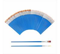 80 pièces Ensemble de pinceaux, 40 Plats & 40 Ronds pinceaux de détail, Poils synthétiques en Nylon pinceaux d'artiste pour Aquarelle, Huile, Gouache et Acrylique, Cours d'art, modélisme et Bricolage