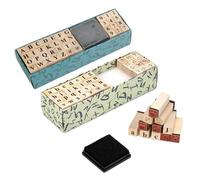 80 pièces Ensemble de tampons de lettres, lettres de l'alphabet, chiffres et symboles avec tampon encreur, lettres de timbre en bois pour scrapbooking, fabrication de cartes artisanales