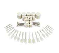 80 Pièces Laine Roues de Polissage avec Tige 1/8" Compatible avec Dremel à Outils Rotatifs Accessoires Polisseur Kit Embout Outil Polissage en Feutre Finition pour Polir Métal Verre Bijoux