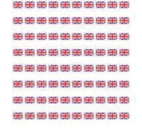 80 Pièces Mini Drapeau du Royaume-uni Union Jack, Lot 80 | Tige Plastique Légère, Résistant à Déchirure, pour Défilés, Patio, Enseignants et Fans de Sport