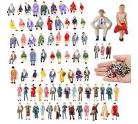 80 Pièces Mini Figurines Chemin Fer Miniatures Figurines Miniatures, Différentes Figures Assises Et Debout, Simulation Peints Modèle De Figurines De Personnes pour Échelle 1:85