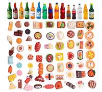 80 Pièces Mini Jouet de Boisson Miniatures Objet Miniature Accessoires pour Mini Maisons de Poupées (Style Aléatoire) pour Décorer Les Tables Miniatures Dinette Miniatures Maisons de Poupées