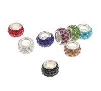 80 Pièces Perles de Bracelet DIY Shamballa en Pâte Polymère