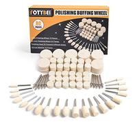 80 Pièces Roue de Polissage Compatible avec Dremel, Roue de Polissage en Laine avec Tige 1/8", Accessoires de Polissage pour Outils Rotatifs