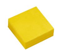 80 Pièces Serviettes de Fête Jaunes en Papier, Décoratives | Papier Jetable, Usage Bureaux et Nappes Dressées, Adaptées Bébés et Seniors, Lot Pratique pour Anniversaires
