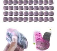 80 Pièces Tampon Jex avec Savon, Tampon De Savon en Laine d'acier, pour Nettoyer Les casseroles pré-savonnés récurer en métal Anti-Rayures,Éponges De Nettoyage Ménager pour Éliminer La Saleté