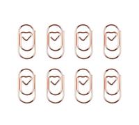 80 Pièces Trombone Coeur Coloré 20mm Petit Trombone En Métal Porte-fichier Clip Signets En Métal Pour Reliure Fichier Document Signets Décoratifs