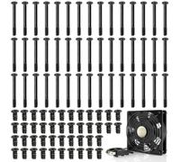 80 Pièces Vis Pour Ventilateur De Boîtier D'ordinateur, Vis M5 X 8 mm Pour Boîtier De PC, Noir