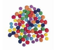 80 pompons Ø 15 mm - arc-en-ciel