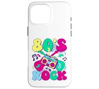 80’s Rock Design rétro années 80 avec Boombox et Guitares Coque pour iPhone 16 Pro Max
