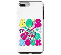 80’s Rock Design rétro années 80 avec Boombox et Guitares Coque pour iPhone 7 Plus/8 Plus