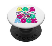 80’s Rock Design rétro années 80 avec Boombox et Guitares PopSockets PopGrip Adhésif