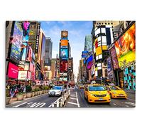 80 x 120 Cm new york toile sur châssis motif times square reklamen impression sur toile motif route panorama à trafic