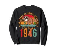 80 Year Old Sloth Vintage 1946 Limited Edition 80th Birthday Sweatshirt
