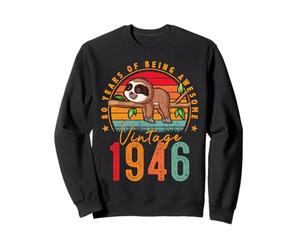 80 Year Old Sloth Vintage 1946 Limited Edition 80th Birthday Sweatshirt