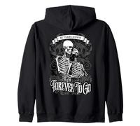 80 Years Down Forever to Go Gothic Couple 80th Anniversary Sweat à Capuche