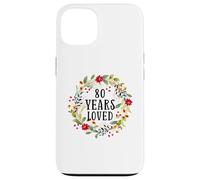 80 Years Old 80th Birthday Women Cool 80 Years Loved Coque pour iPhone 13