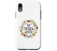 80 Years Old 80th Birthday Women Cool 80 Years Loved Coque pour iPhone XR