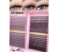 800/240 pièces Cils en grappes 3D en fausse fourrure de vison russe, densité mixte 0,07 mm 10D-40D, extensions de cils réutilisables 8-18 mm, convient aux débutants, pour maquillage quotidien, voyage,