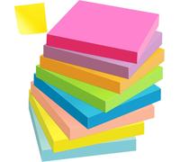 800 Feuilles Super Sticky Notes,Notes Sticky Notes De 8 Couleurs Vive,76 Mmx76 Mm,100 Feuilles Par Bloc,Notes Super Adhésives Pour Prise De Notes Et Listes De Tâches