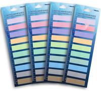 800 Marque-Pages Adhésifs Repositionnables Plastifiés 10 Couleurs Soit 4 Packs De 10 Mini Blocs De 20 Sticky Notes Couleurs Pastels 45x12 Mm