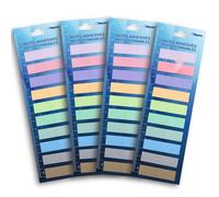 Waytex – Marque-pages plastifiés repositionnables, 800 pièces (10x20), couleurs pastels, 4,5×1,2 cm