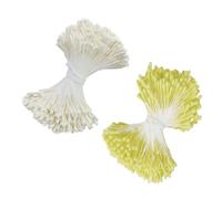 800 Pièces 2,5mm Pistil Mat Perle Floral Étamine Double Têtes Fleur Étamine D'étamines Faites à la Main Décoration de Mariage de Carte de Noël DIY
