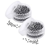 800 Pièces/2 boîtes Perles de Nettoyage, 3 mm Réutilisable Boules de Nettoyage en Acier Inoxydable Billes Nettoyantes avec Boîte de Rangement pour Carafe Vase Bouteille (Argent)