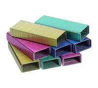 800 Pièces Agrafes 24/6 en Fer Colorées pour Agrafeuse de Bureau | Indexation par Couleur, Perforation Solide, pour Livrets D’entraînement et Invitations, Usage Atelier Partagé