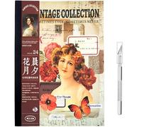 800+ Pièces Autocollant Scrapbooking Rétro Stickers Scrapbooking Matériel Scrapbooking Autocollant Bullet Journal pour Agendas DIY Cartes Albums Photo Téléphones 24 Feuilles Rose