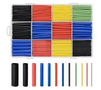 800 Pièces Gaine Thermorétractable Etanche, Assortiment de tubes Thermoretractables Noir Bleu Rouge Jaune Vert - 1 à 13 mm - pour Fil Electrique Câbles isolants