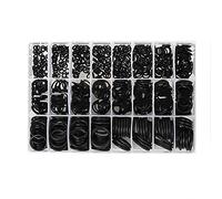 800 Pièces Joint Torique en Silicone, Caoutchouc O-Ring Assortiment Kit, Joints de Tuyaux Hydrauliques, Kit de Bague d'étanchéité électrique pour Joints de Plomberie et Réparations de Voiture(Noir)