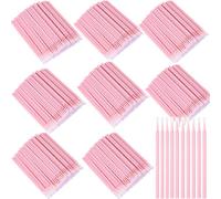 800 Pièces Micro Applicateurs Brosses, BetterJonny Microbrosses Cils Micro Brosse Maquillage Micro Pinceaux pour Extension de Cils,Coloration des Cils(Rose)