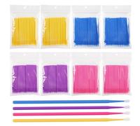800 Pièces Micro Applicateurs Brosses pour Extension de Cils, Maquillage | Microbrosses Cils Micro Brosse Extension, Microbrosses Jetables (Rose/Bleu/Pourpre/Jaune)