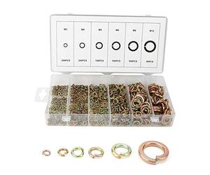 800 Pièces Rondelle De Blocage à Ressort, M3/M4/M5/M6/M7/M8 Kit D'assortiment De Rondelles De Blocage Fendues En Acier à Ressort Pour L'industrie des Machines