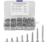 800 pièces vis inox, vis a bois, vis autoforeuse inox, assortiment de vis autotaraudeuses set -M2, 4mm/5mm/6mm/8mm/10mm/12mm/16mm/20mm