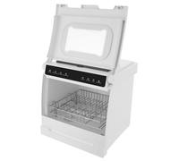 800 W - Lave-vaisselle portable - Avec 6 programmes et réservoir d'eau de 5 l - Avec couvercle semi-transparent et affichage LED - Parfait pour les petites maisons