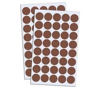 8000 Pieces, 20mm Ronde Gommettes Autocollantes Cercle - Marron