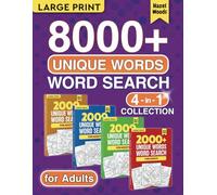 8000+ Unique Words Word Search For Adults Large Print 4 in 1 Collection: Big Puzzle & Activity Book For Adults & Seniors with 201 Fun Word Find Themes and Full Solutions Included