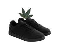 8000Kicks Baskets et chaussures de sport Seeker en chanvre pour homme et femme - Caoutchouc recyclé et cannabis - Avec semelle intérieure en chanvre - Antibactériennes et microbiennes, Noir , 44 EU