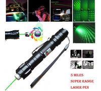 8000M 532nm Réglable Vert Laser Pointeur Stylo Beam Jusqu'à Visible Faisceau + Etoile Cap Puissant Pen