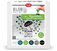 Viva Decor Set de peinture Blob Paint 'Parapluie' – kit acrylique prêt à l'emploi 6 x 90 ml